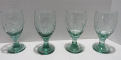 VTG LIBBY ORCHARD FRUIT GLASSES/GOBLETS/STEMWARE 7″