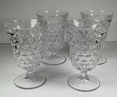 Vintage Lot 4 Fostoria American Glasses Clear 5 1/2 inch