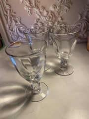 Duncan Miller Canterbury Vintage Set of 3 Goblets 9 oz 6″ Tall Clear Glasses