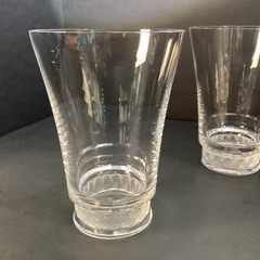 4 Rene Lalique Reims crystal glasses 12.4 cm H circa 1942 (pre-war)