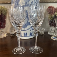 Rogaska Queen Crystal 9 1/4” Tall Goblets Set Of 2 Fabulous Look