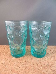 Driftwood Casual Senca Peacock Light Blue 2 Juice Glass 2 Water Glasses Tumbler