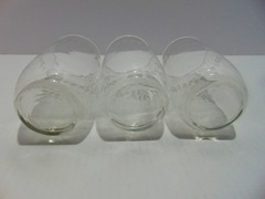 3 Anchor Hocking Laurel Flat Tumblers 12 oz 1951-1965