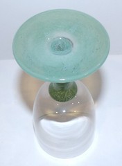 SIGNED VILLEROY & BOCH GLASS ISABELLE JADE GREEN 6 3/8″ CLARET WINE GLASS