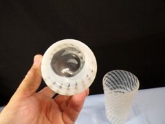Set of 2 Fenton French Opalescent Glass Spiral Optic BARCELONA Tumblers