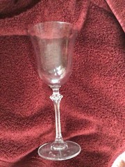 ONEIDA Fedora crystal water goblet 8 1/2” Bavaria EXCELLENT optic bowl