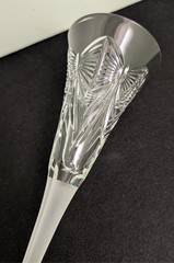Vintage WATERFORD MILLENIUM Crystal Frosted Stem Champagne Flute: 9.25″, 7oz