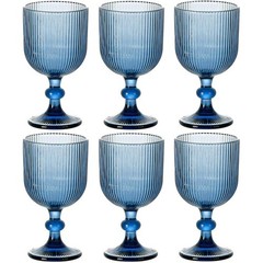 Hand Blown Glass Goblet 400ml Elegant Vintage Design Perfect Any Occasion New