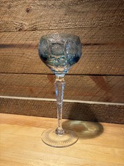 Vintage 1960s Nachtmann Crystal Aqua Tall Hock Wine Traube – perfect condition