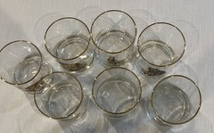 Vintage West Virginia Specialty Glass American Wildlife rocks glasses lot of 7
