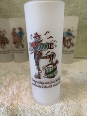 Set of 6 Vintage tumblers «Square Dance» by Federal Glass excellent condition