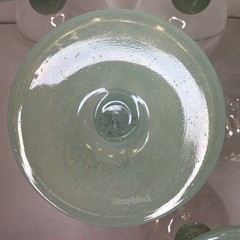 (6) Vintage Isabelle Green Iced Tea Goblets Glasses VILLEROY & BOCH Jade Stamped