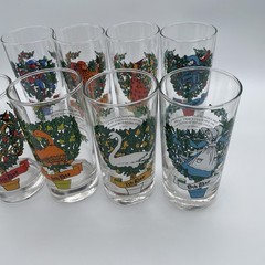 Indiana American Glass #2350 Twelve Days of Christmas Glasses 12 oz COMPLETE SET
