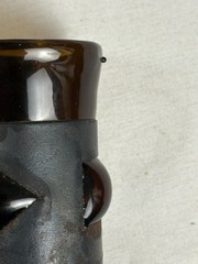 Derflingher Feders Amber Imprisoned Caged Glass Tumbler Brutalist Mexico