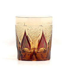 Crystal Whiskey Glass Tumbler Japanese Style Edo Kiriko Glass 9oz/250ml Red