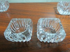 6 Cambridge Glass #1525 Salt Dips Clear Crystal