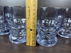 4 Rare Cambridge Georgian Heatherbloom 4” Neodymium Glass Tumblers Color Change