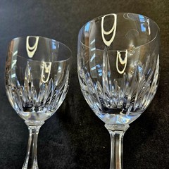 2 Gorham Nachtmann W. Germany Full Leaded Crystal 7″ Wine Glasses