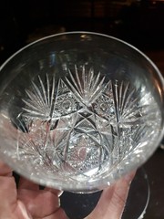 (1) Tumbler 4″, American Brilliant Period Cut Glass Crystal Early design Straus?