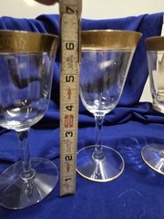 VTG 1930S 11pc 24K GOLD ENCRUSTED BLOWN GLASS DRINK SET TIFFIN RAMBLER ROSE