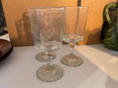 Libbey Facets Clear Glass, Octagonal Water Glasses, Set of 3