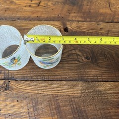 Vintage WV Glasses Flat Tumbler Songbirds 8 oz Set of 5 Gold Rim Nature Whimsy
