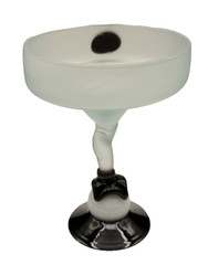 2000 Don Pablo Deep Purple & White Blown Glass Martgarita Art Glass