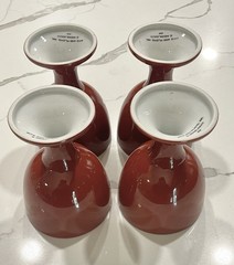 Set Of 4 FITZ AND FLOYD, INC @MCMLXXVII FA Terra-Cotta Goblets