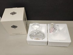 Shannon Crystal by Godinger Hand Cut Crystal Diamonds 2PC