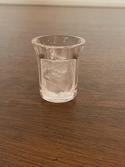 GORGEOUS LALIQUE Crystal «LES ENFANTS» Cherub Shot Glass SIGNED 1.75″H FRANCE