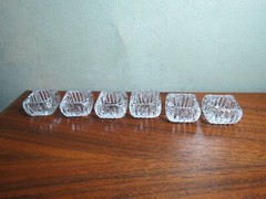 6 Cambridge Glass #1525 Salt Dips Clear Crystal