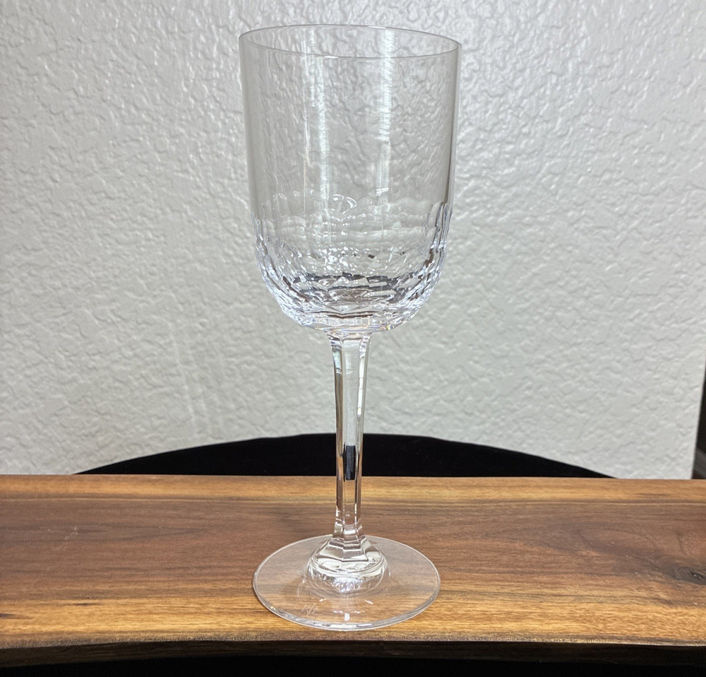 Ralph Lauren Crystal Water Goblet Hewitt Straight Side Wine Glass 8.5″ Tall