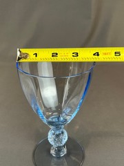 4 Cambridge AURORA MOONLIGHT BLUE 6 ¼” 10oz Water Goblets: MINT
