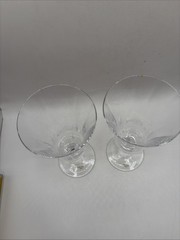 2 Vintage Mikasa Crystal/Lead-Crystal Water/ Ice Tea Goblets 10 Oz, 8 1/8” Tall