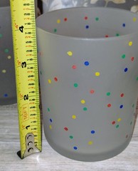 Frosted Polka Dot Tumbler Double Old Fashioned