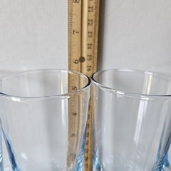 6 Vintage Light Ice Blue Drinking Water Glasses Tumblers 5.5″