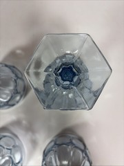 Vintage Fostoria Glass Moonstone Light Blue Water Goblets #2882 Set of 4