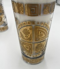 Vintage Culver Coronet 22k Gold Highball Glasses Tumbler Drinkware Cups READ!