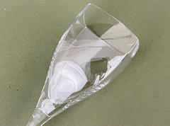 Set of 2 Mikasa Panache Clear Square Bowl Crystal Wine Glasses 8 1/4» NWT 9oz