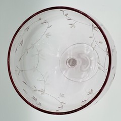 Lenox Crystal Heather Pink Balloon Wine Glasses 8 7/8”