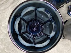 Set Of 4 Vintage Fostoria Virginia Dark Blue Iced Tea Goblets Great Condition