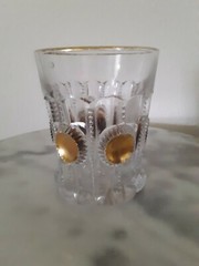 EAPG Columbia Co-operative Flint Glass Co LTD Beaver Falls PA Gilded Tumbler