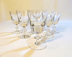 Set of 6 Crystal Liquor Glasses