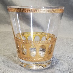 Replacement Vintage Culver Antigua Flare Old Fashioned Glass 22k Gold 4-1/4″ …