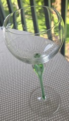 Mikasa Julliard 10.5 inch Green Encased Teardrop Wine Glass