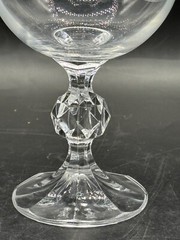 1 Vintage Claudia Bohemia Knob Stem Crystal Water Goblet