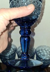 Set Of 11 Mikasa Crystal Tender Leaves Blue 7-1/4″ Water Goblets *Will Split*