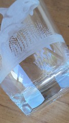 Queen Lace Crystal Tumbler Etched Dolphin Signed Glass Cup Tumbler HARD TO FIND