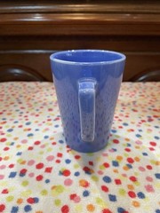 Homer Laughlin Riviera Handled Tumbler Mauve Blue Excellent