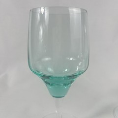2 Vintage Sasaki Harmony Aqua Stemless Water Wine Glasses 6.75″ – Japan